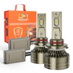 HB3 9005 ULTRA LED 600% ryškesnės 13000lm 65W 6500K lemputės lešiniams automobilio žibintams, galinga balta šviesa ir pagerintas naktinis matomumas.