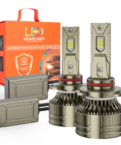 HB3 9005 ULTRA LED 600% ryškesnės 13000lm 65W 6500K lemputės lešiniams automobilio žibintams, galinga balta šviesa ir pagerintas naktinis matomumas.