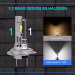 NextLevel H7 LED lemputės komplektas – optimizuotas šviesos spindulys 1:1