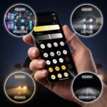 H7 LED lemputės su telefonu reguliuojama šviesos spalva – programėlėje pasirenkami režimai miestui, lietui, rūkui ir užmiesčiui nuo 3000K iki 6500K