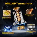 H8 H9 H11 LED lemputės suderinamos su daugeliu automobilių ir turi keičiamą šviesos spalvą nuo šiltesnės iki ryškiai baltos