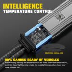 H7 LED lemputės techninei apžiūrai, su galimybe nustatyti geltoną šviesos spalvą ir sumažintą galingumą, patogus sprendimas TA reikalavimams